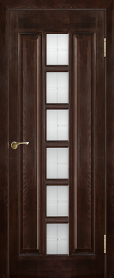 Дверь из массива сосны №11 ДО 800*2000 Темный лак