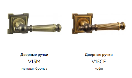 Дверные ручки ЦАМ V15CF