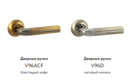 Дверные ручки ЦАМ V96D