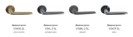 Дверные ручки алюминиевые V34L-2 SL