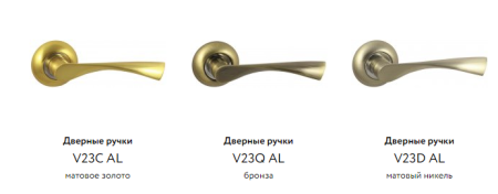 Дверные ручки алюминиевые V23D AL