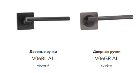 Дверные ручки алюминиевые V06D AL