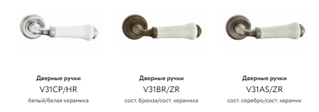 Дверные ручки ЦАМ V31CP/HR
