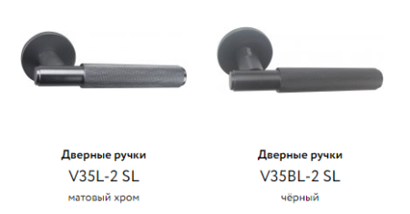 Дверные ручки алюминиевые V35PB SL