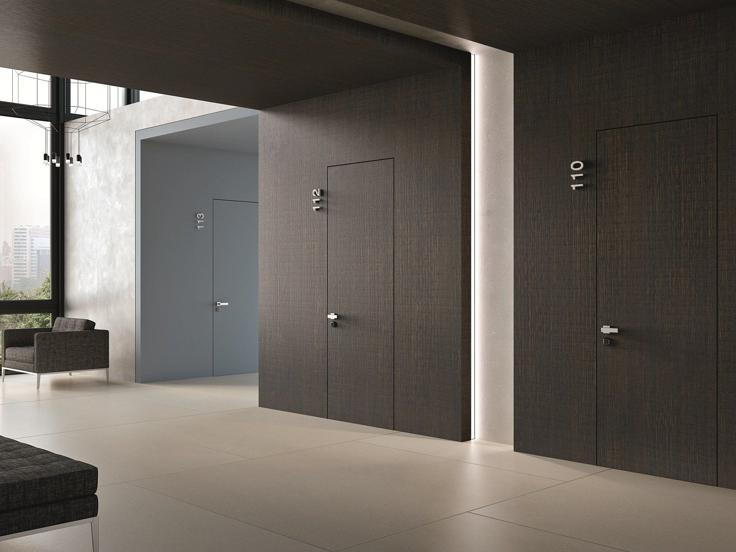 Скрытая дверь под покраску INVISIBLE Кромка ABC