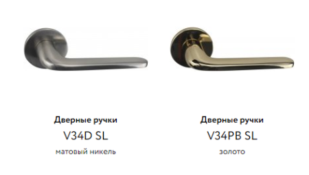 Дверные ручки алюминиевые V34L-2 SL