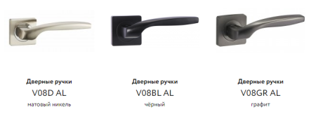 Дверные ручки алюминиевые V08GR AL