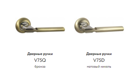 Дверные ручки ЦАМ V75Q